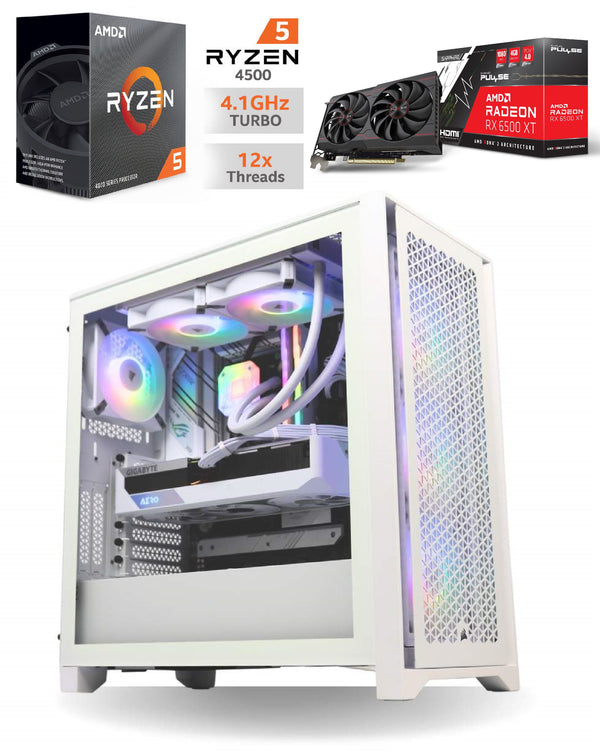 PC GAMING - RYZEN 5 [4500] 6 CORE + RX 6500XT GDDR6 (o RX 6600 8GB) - 16GB RAM DDR4 3600MHz + SSD M.2 1000GB