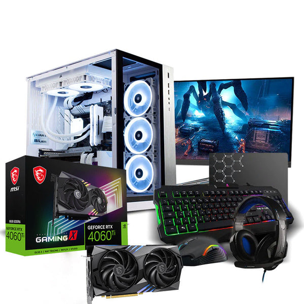 PC GAMING - RYZEN 5 5600 + RTX 4060 + MONITOR 180Hz 1ms  + KIT GAMING + 16GB RAM DDR4 3600MHz + SSD M.2 1TB